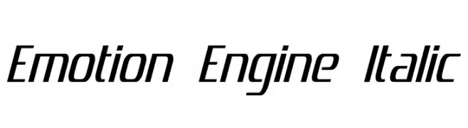Emotion Engine Italic  font caratteri gratis