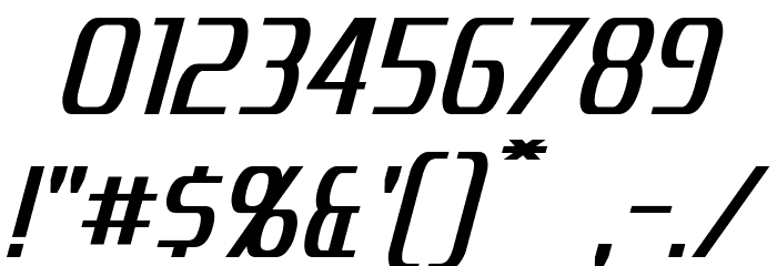 Emotion Engine Italic Font OTHER CHARS