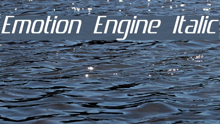 Emotion Engine Italic Font examples