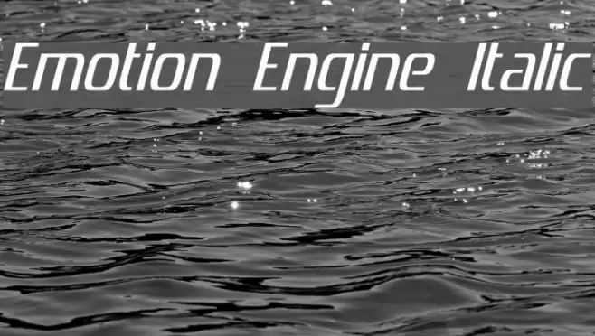 Emotion Engine Italic Schriftart examples