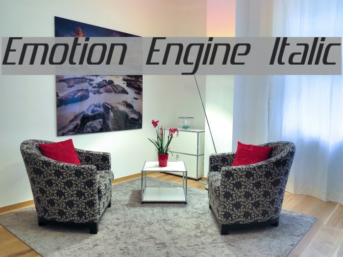 Emotion Engine Italic Font examples