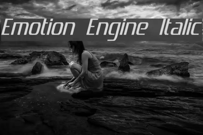 Emotion Engine Italic Schriftart examples