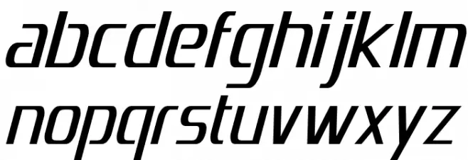 Emotion Engine Italic Schriftart Kleinbuchstaben