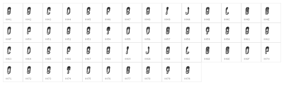 Emotion Italic Character Map