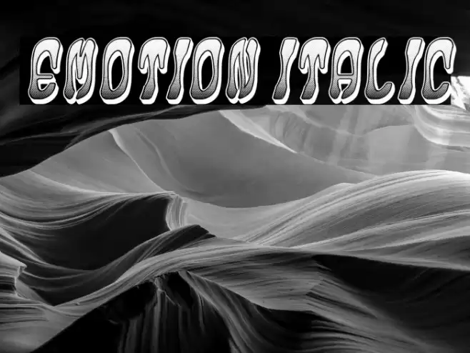 Emotion Italic Font examples