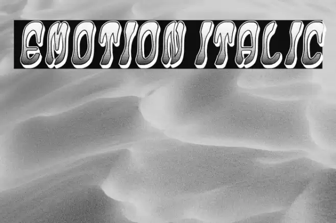 Emotion Italic Font examples