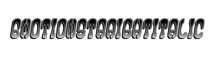 Emotion Straight Italic  font caratteri gratis