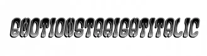 Emotion Straight Italic  les polices de caractères gratuit tlcharger