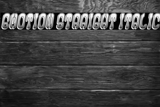 Emotion Straight Italic Font examples
