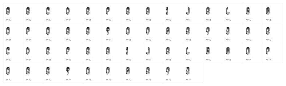 Emotion Straight Regular Character Map