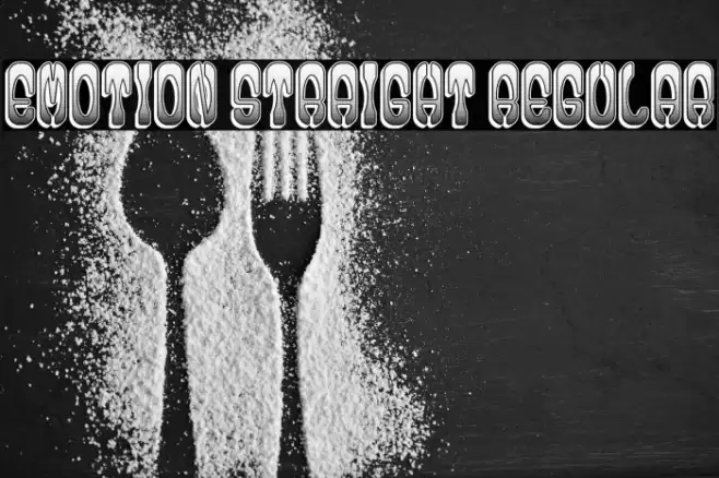 Emotion Straight Regular Font examples