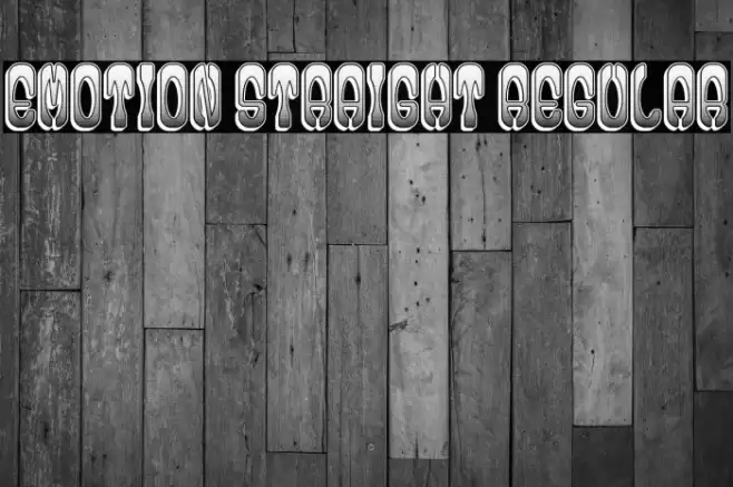Emotion Straight Regular Font examples