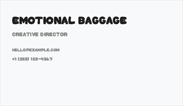 Emotional Baggage Business Card