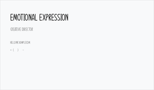 Emotional Expression Business Card
