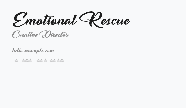 Emotional Rescue Business Card