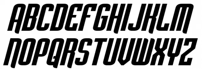 Empanada Bold Italic Caratteri MAIUSCOLE