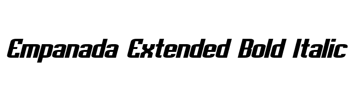 Empanada Extended Bold Italic  フリーフォントのダウンロード