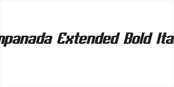 Empanada Extended Bold Italic Logo