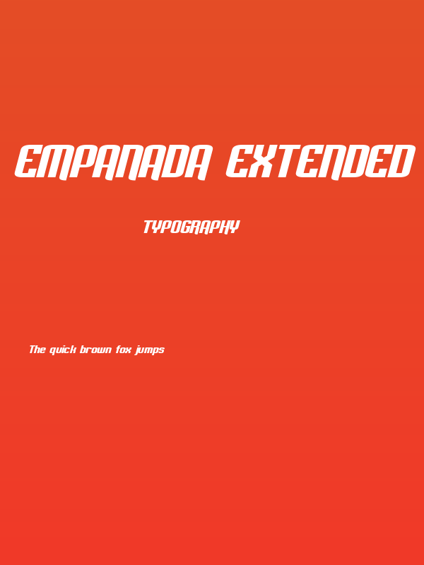 Empanada Extended Bold Italic Poster