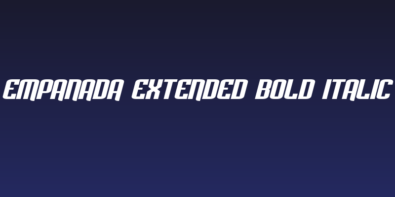 Empanada Extended Bold Italic Social Header