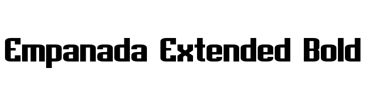 Empanada Extended Bold  font caratteri gratis