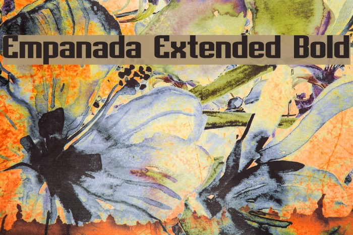 Empanada Extended Bold Example 2