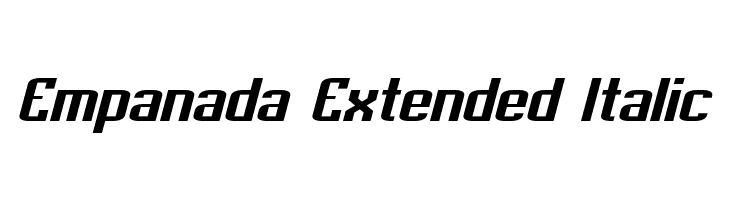 Empanada Extended Italic  Fuentes Gratis Descargar