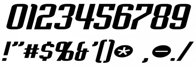 Empanada Extended Italic Font OTHER CHARS