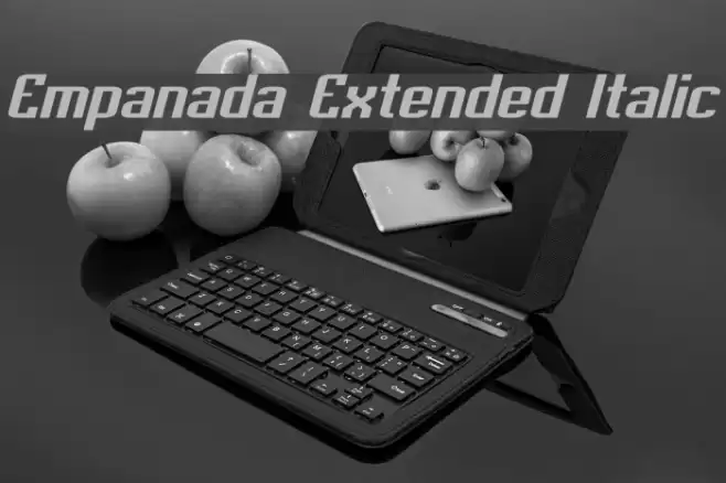 Empanada Extended Italic Font examples