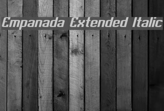 Empanada Extended Italic Font examples
