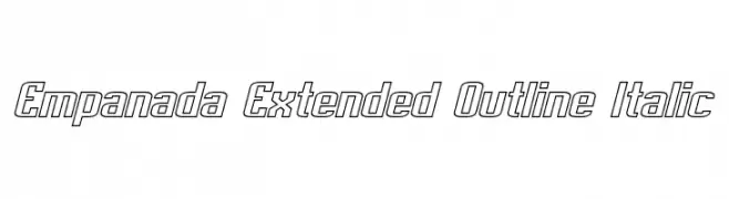Empanada Extended Outline Italic  baixar fontes gratis