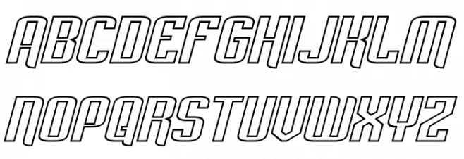 Empanada Extended Outline Italic Schriftart Groß