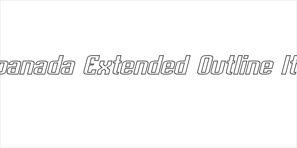 Empanada Extended Outline Italic Logo