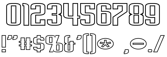 Empanada Extended Outline Font OTHER CHARS