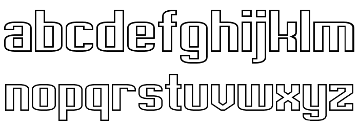 Empanada Extended Outline Font LOWERCASE