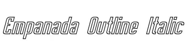 Empanada Outline Italic  Fuentes Gratis Descargar