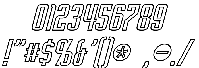 Empanada Outline Italic Font OTHER CHARS
