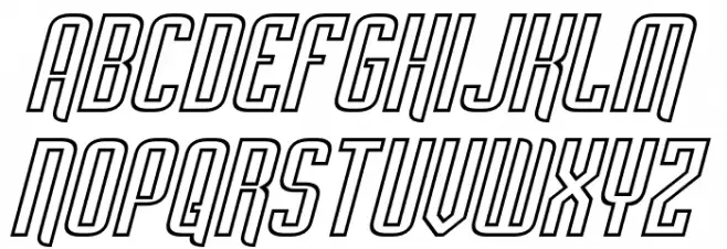 Empanada Outline Italic Schriftart Groß