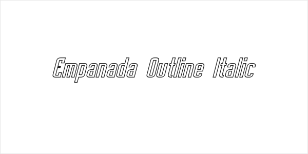Empanada Outline Italic Logo