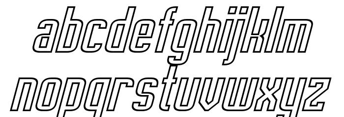 Empanada Outline Italic Font LOWERCASE