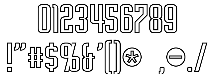 Empanada Outline Font OTHER CHARS