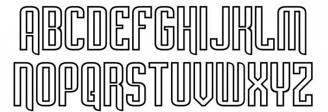 Empanada Outline フォント 大文字