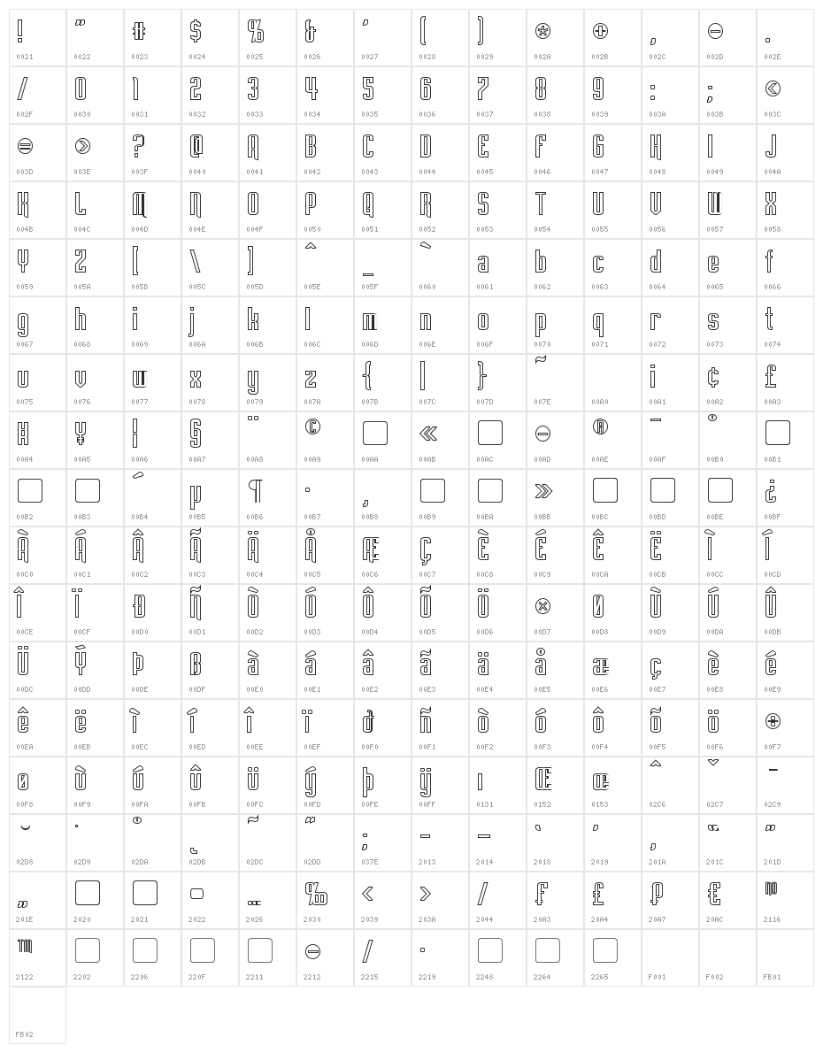 Empanada Outline Character Map