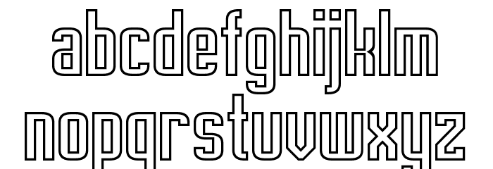Empanada Outline Font LOWERCASE