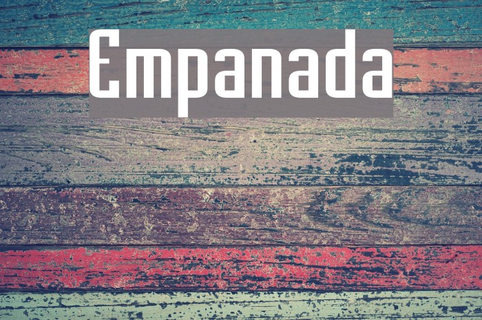Empanada Font examples