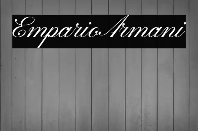 EmparioArmani Font examples