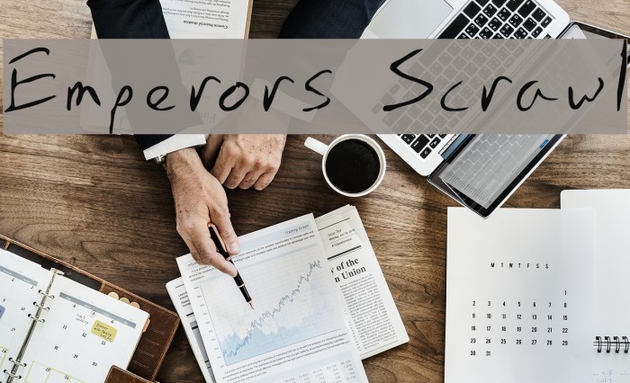 Emperors Scrawl Font examples