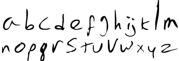 Emperors Scrawl Font LOWERCASE