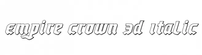 Empire Crown 3D Italic 