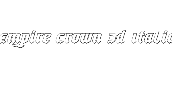 Empire Crown 3D Italic Logo